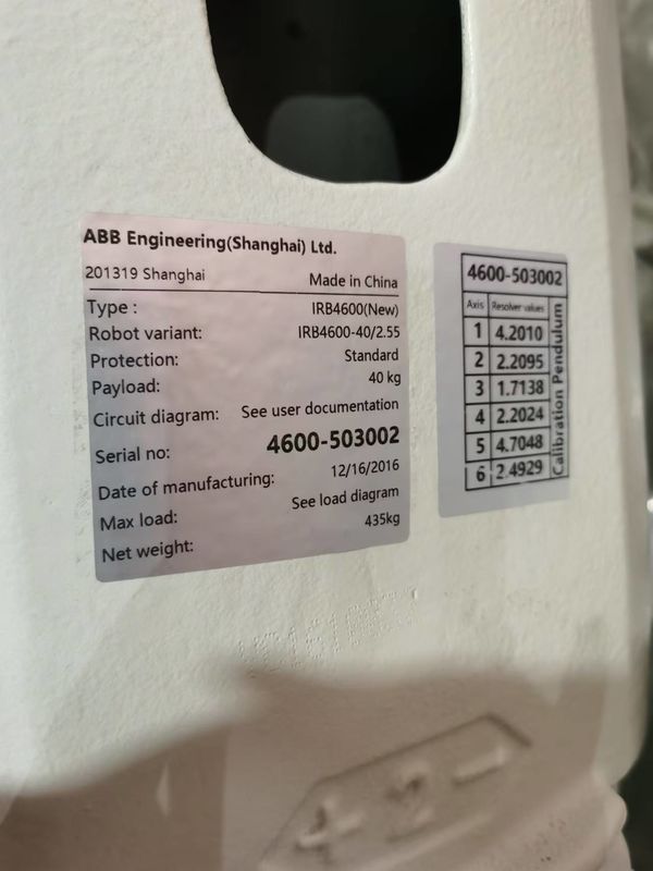 ABB IRB 4600-40/2.05 IP67 6 eixos 40 kg de carga útil média Robô ABB para aplicações de depuração e colocação de máquinas.