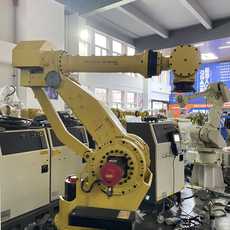 Robô industrial 6 eixos Fanuc M-900iA/350 Robô de soldagem carga útil 350kg 2655mm alcance para manipulação de polir montagem e colagem de adesivos