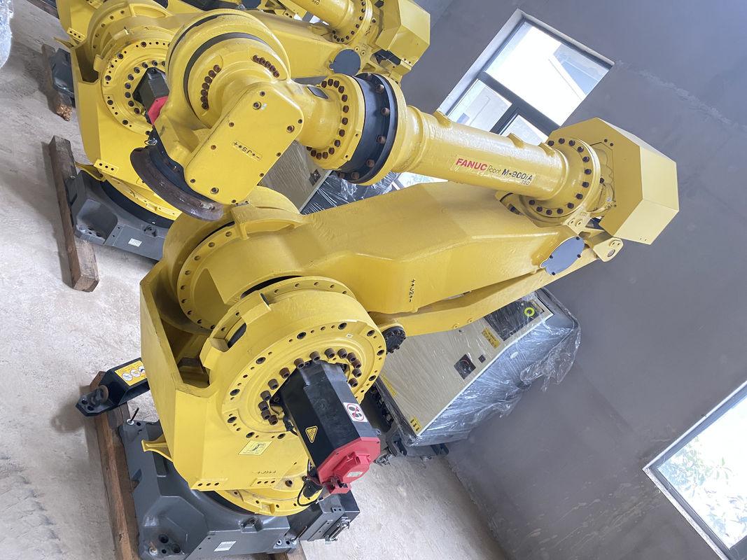 Fanuc M-900iA 350 Robôs usados 6 eixos 2655mm alcance R30iA controlador Perfeito para paletização e muito mais